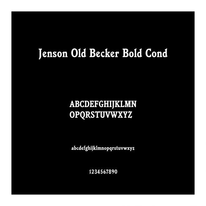 Jenson Old Becker Bold Cond