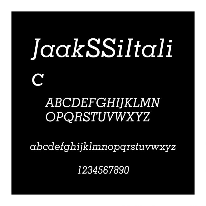 JaakSSiItalic