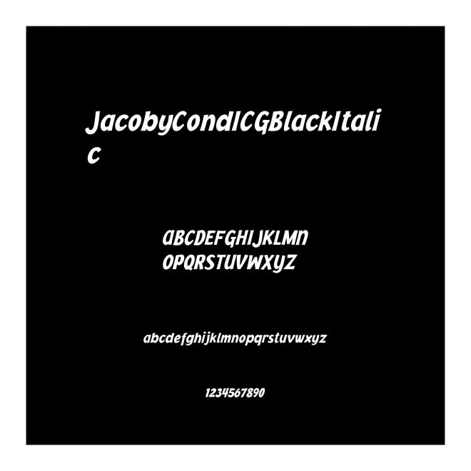 JacobyCondICGBlackItalic
