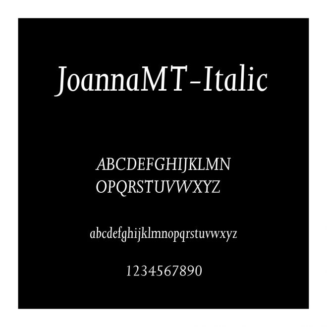 JoannaMT-Italic