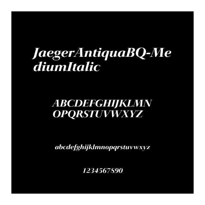 JaegerAntiquaBQ-MediumItalic