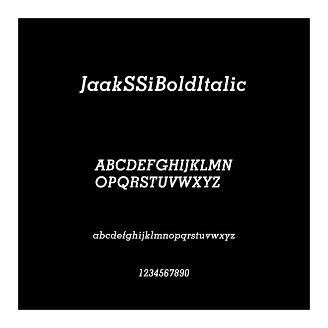 JaakSSiBoldItalic
