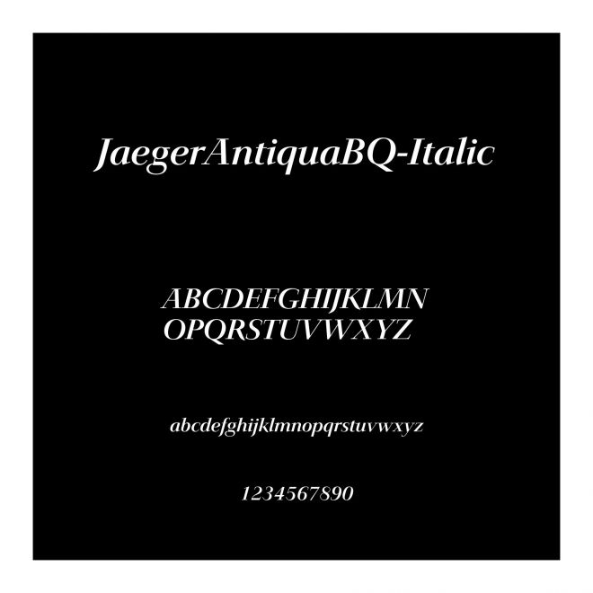 JaegerAntiquaBQ-Italic
