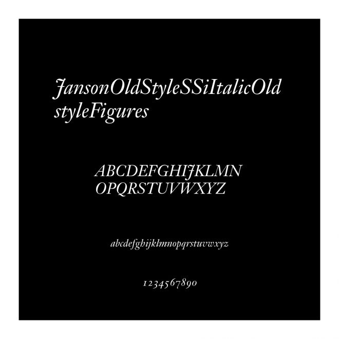 JansonOldStyleSSiItalicOldstyleFigures