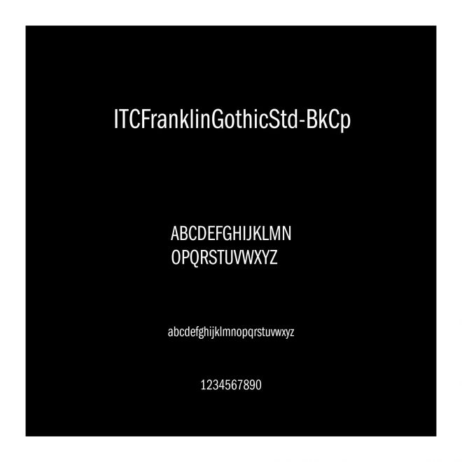 ITCFranklinGothicStd-BkCp