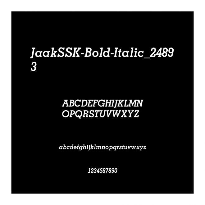 JaakSSK-Bold-Italic_24893
