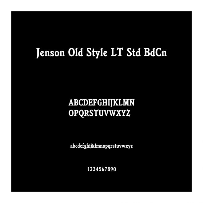 Jenson Old Style LT Std BdCn