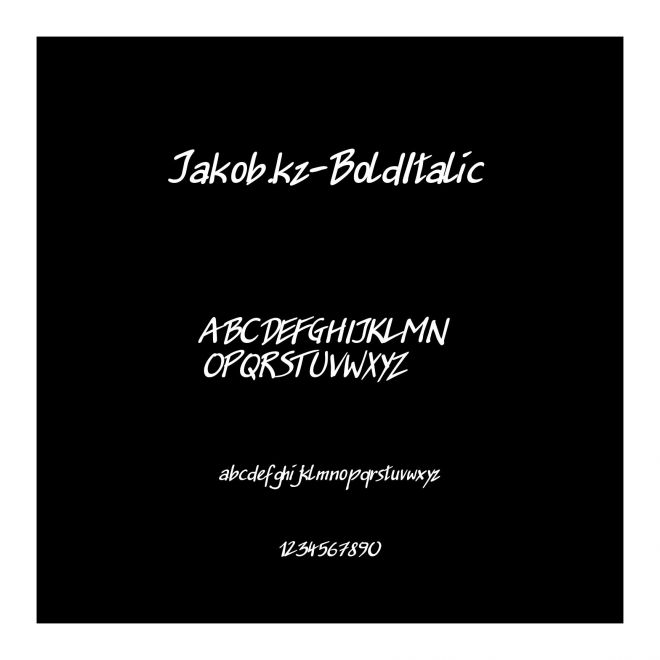 Jakob.kz-BoldItalic
