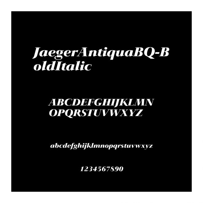 JaegerAntiquaBQ-BoldItalic
