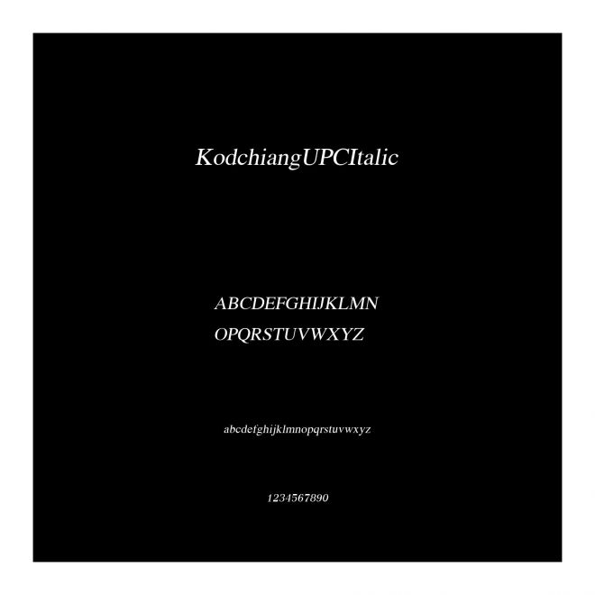 KodchiangUPCItalic