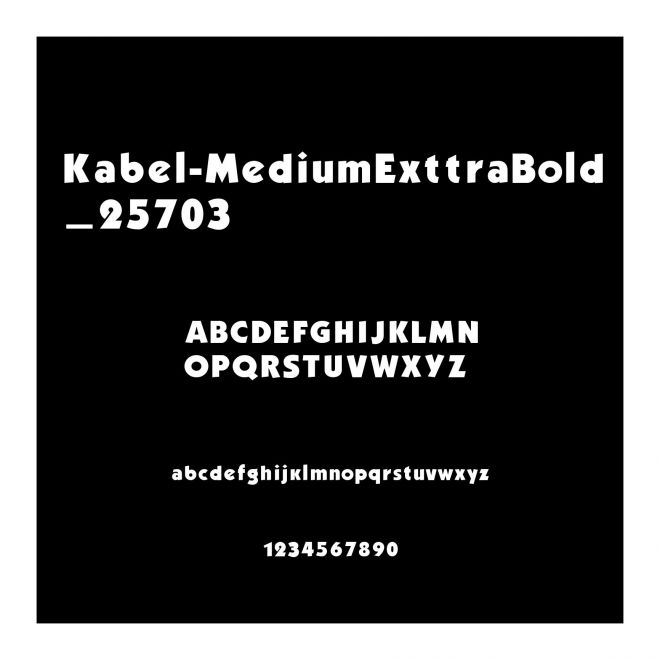 Kabel-MediumExttraBold_25703
