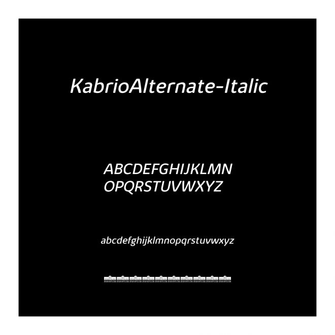 KabrioAlternate-Italic