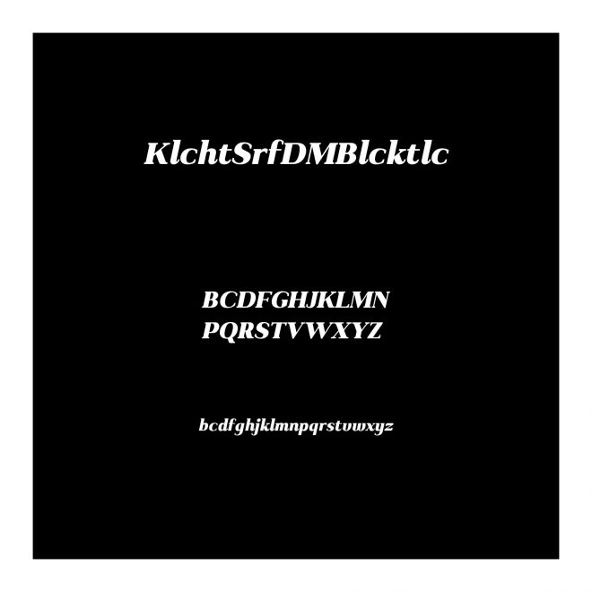Kulachat Serif DEMO Black Italic