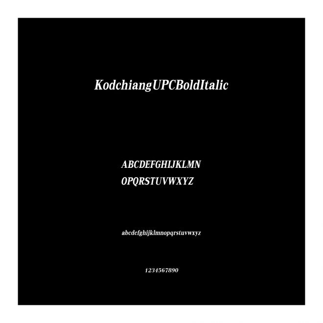 KodchiangUPCBoldItalic