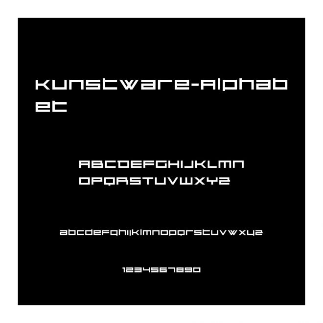 Kunstware-Alphabet
