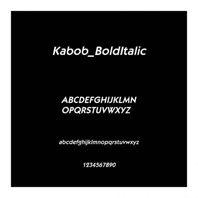 Kabob_BoldItalic