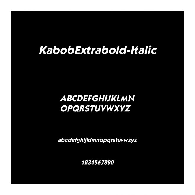 KabobExtrabold-Italic