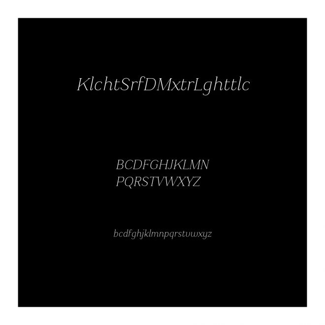 Kulachat Serif DEMO ExtraLight Italic