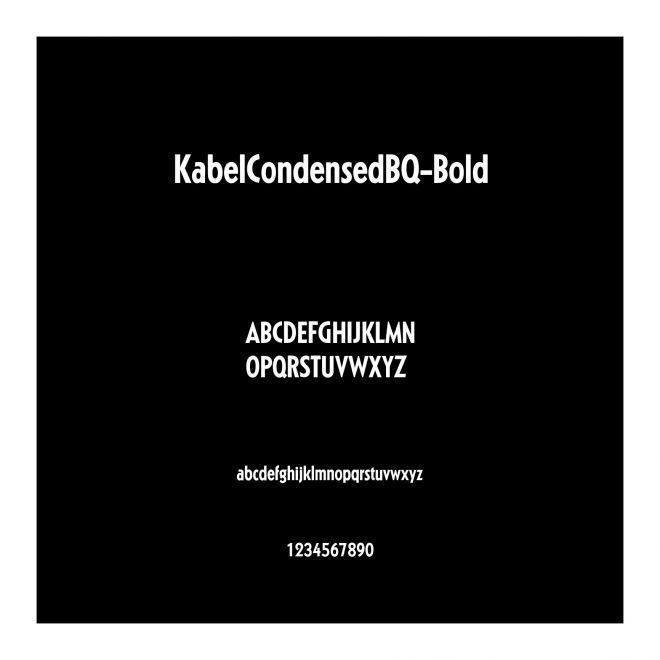 KabelCondensedBQ-Bold