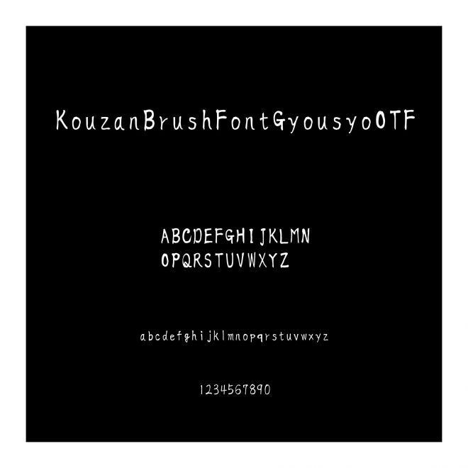 KouzanBrushFontGyousyoOTF