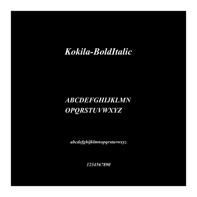 Kokila-BoldItalic