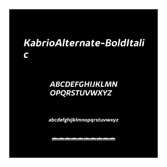 KabrioAlternate-BoldItalic