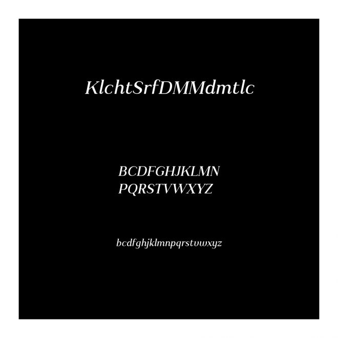 Kulachat Serif DEMO Medium Italic