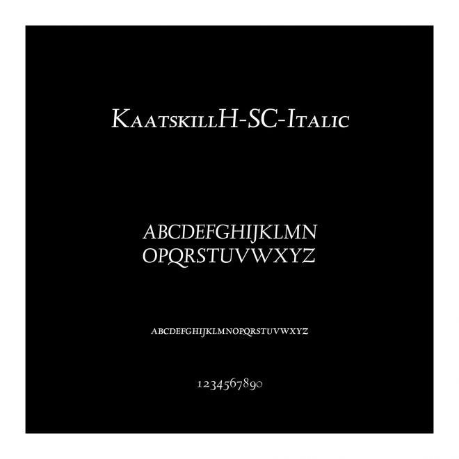 KaatskillH-SC-Italic