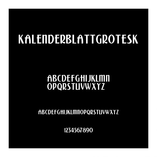 KalenderblattGrotesk