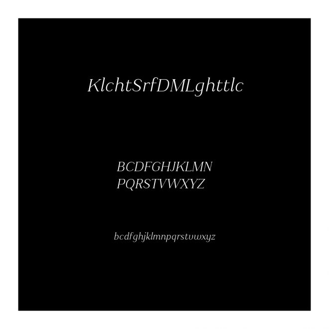 Kulachat Serif DEMO Light Italic