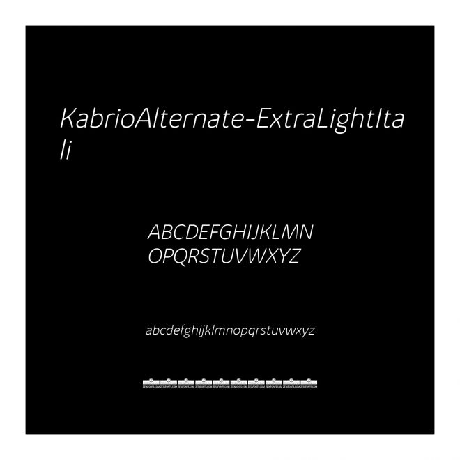 KabrioAlternate-ExtraLightItali