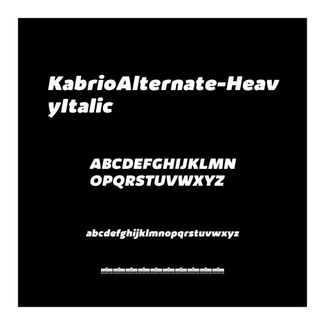 KabrioAlternate-HeavyItalic