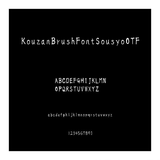 KouzanBrushFontSousyoOTF