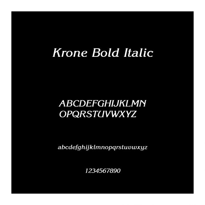 Krone Bold Italic