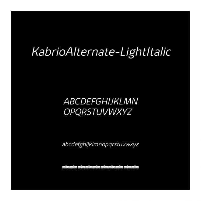 KabrioAlternate-LightItalic