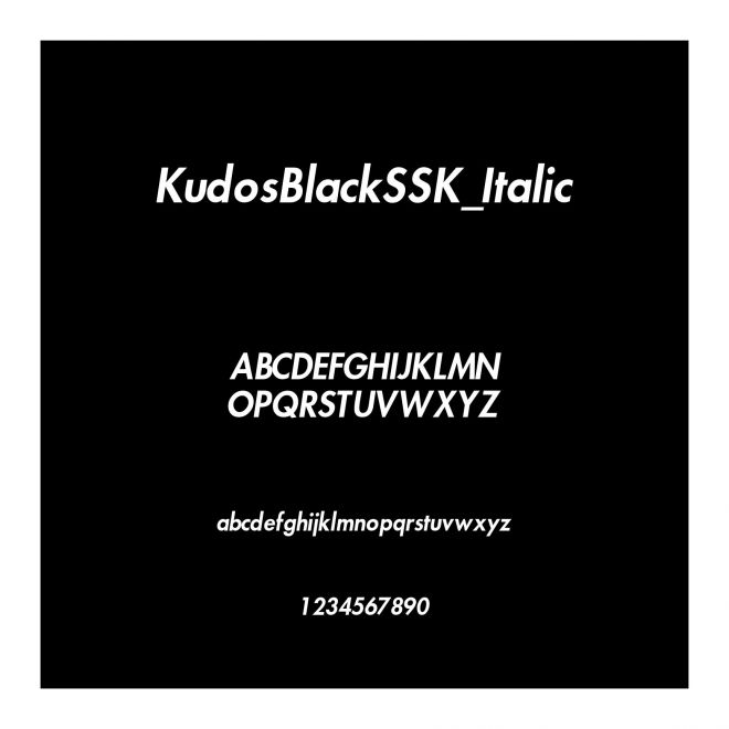 KudosBlackSSK_Italic