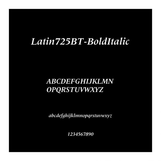 Latin725BT-BoldItalic