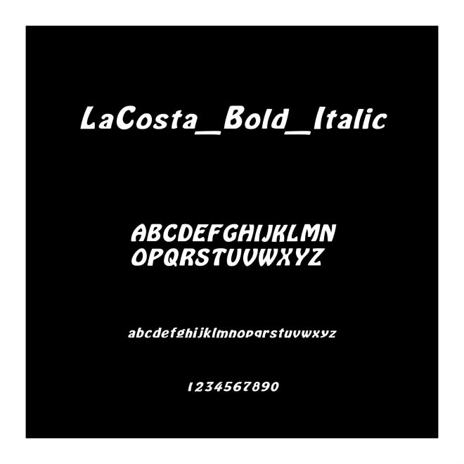 LaCosta_Bold_Italic