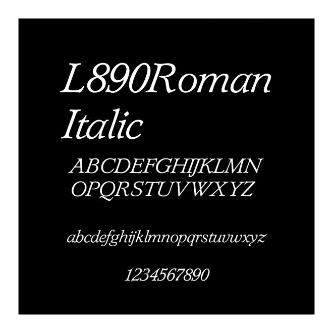 L890RomanItalic