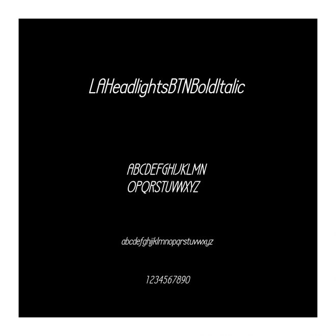 LAHeadlightsBTNBoldItalic