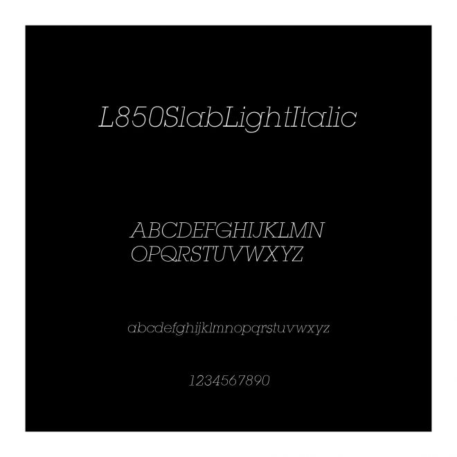 L850SlabLightItalic