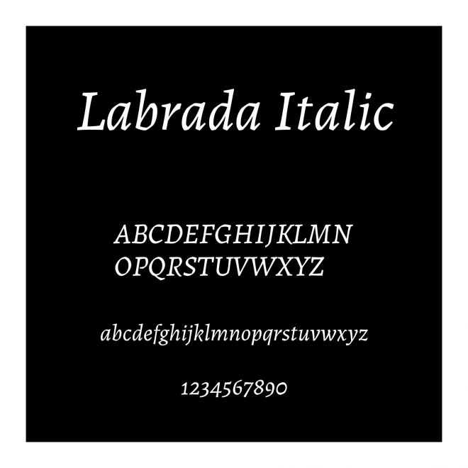 Labrada Italic