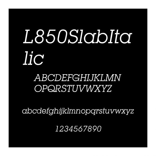L850SlabItalic