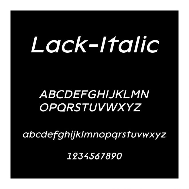 Lack-Italic