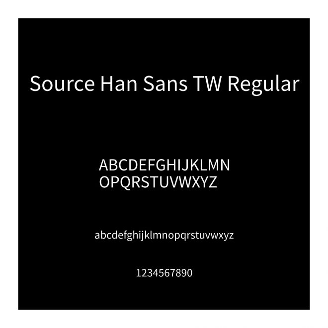 Source Han Sans TW Regular