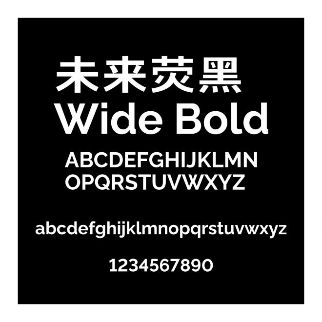 未來熒黑 Wide Bold