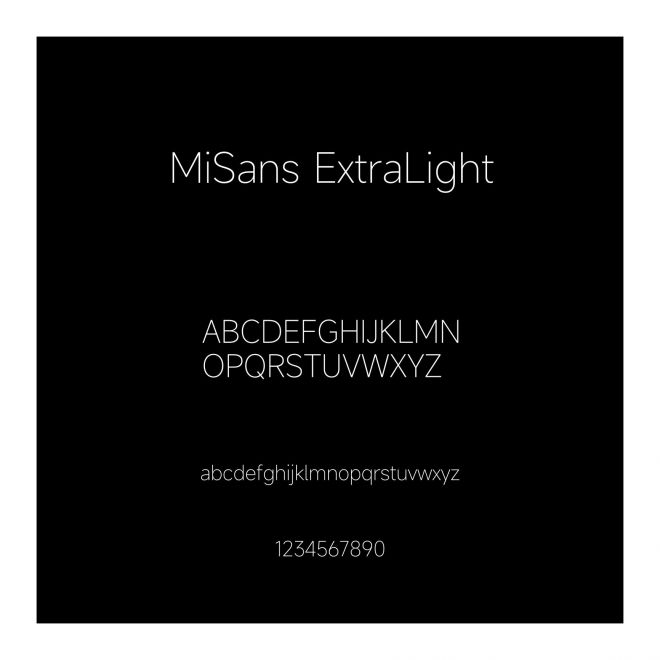 MiSans ExtraLight