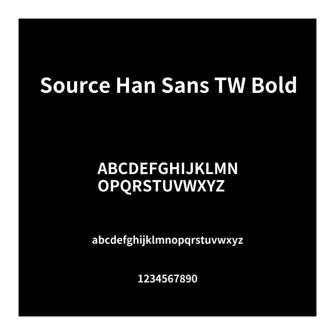 Source Han Sans TW Bold