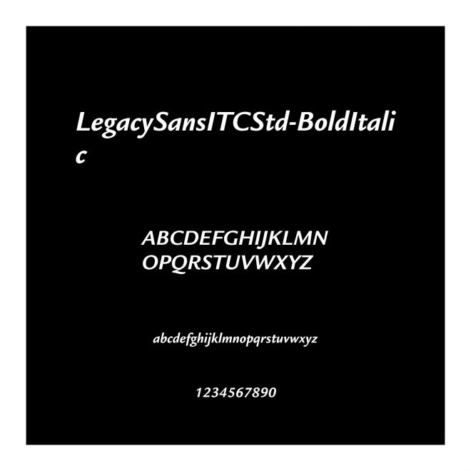 LegacySansITCStd-BoldItalic