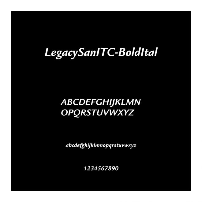 LegacySanITC-BoldItal